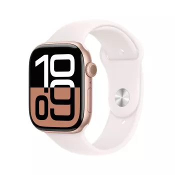 APPLE Watch Series 10 GPS 46mm ruusukulta alumiinikuori Light Blush -urheilurannekkeella - M/L