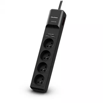 CyberPower Tracer III P0420SUD0-FR ylijännitesuoja musta 4 AC-lähtöä 200 - 250 V 1,8 m