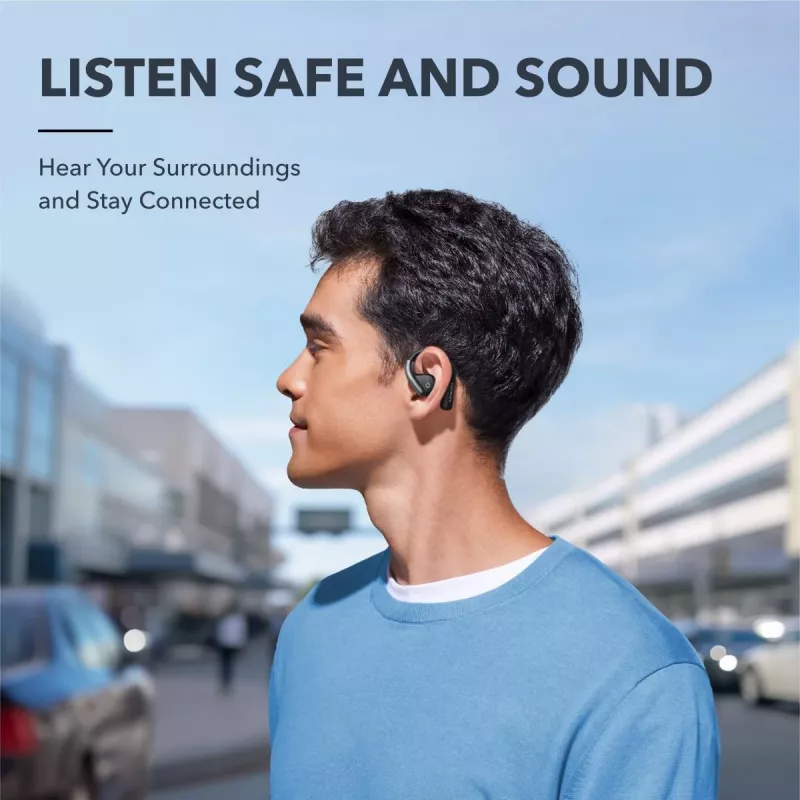 ANKER nappikuulokkeet - Soundcore Aerofit Pro - musta