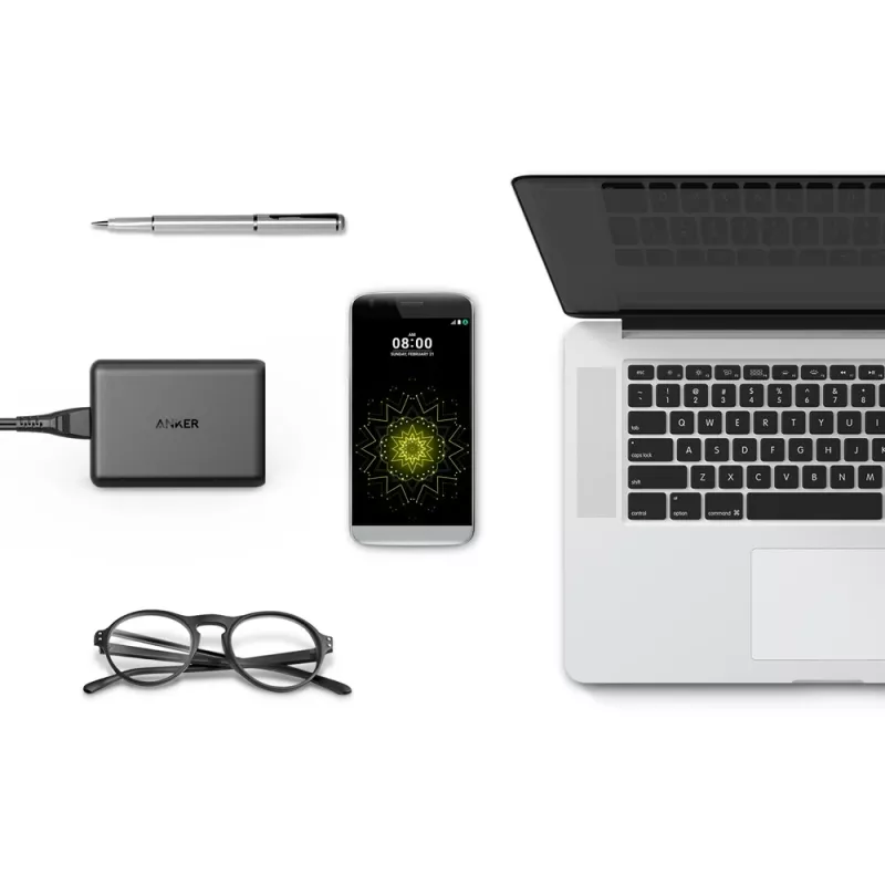 ANKER Powerport Speed 5 2x Quick Charge 3.0 Eu musta