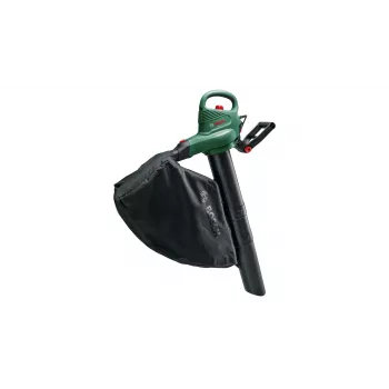 Käsipuhallin Bosch Universal GardenTidy 2300 — 2300 W, 576 m³/h, 45 L keräyspussi, 185–285 km/h, silppuritoiminto