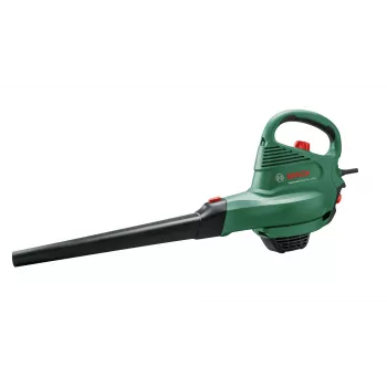Käsipuhallin Bosch Universal GardenTidy 2300 — 2300 W, 576 m³/h, 45 L keräyspussi, 185–285 km/h, silppuritoiminto