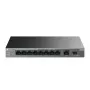 Hallitsematon kytkin TP-LINK LS1210GP 10-porttinen Gigabit, 8× PoE+ (61 W yhteensä), 1× SFP, 9× RJ‑45 Gigabit