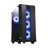 PC-kotelo CHIEFTEC GS-01B-OP Tower musta – karkaistu lasi, RGB-tuuletin, tukee ATX/Micro-ATX, GPU enintään 320 mm