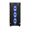PC-kotelo CHIEFTEC GS-01B-OP Tower musta – karkaistu lasi, RGB-tuuletin, tukee ATX/Micro-ATX, GPU enintään 320 mm