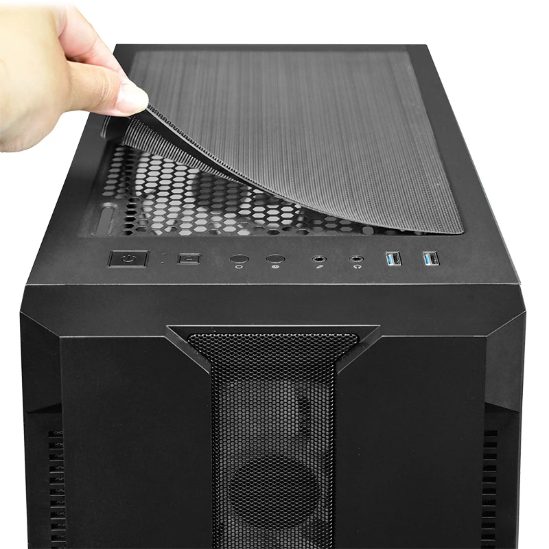 PC-kotelo CHIEFTEC GS-01B-OP Tower musta – karkaistu lasi, RGB-tuuletin, tukee ATX/Micro-ATX, GPU enintään 320 mm