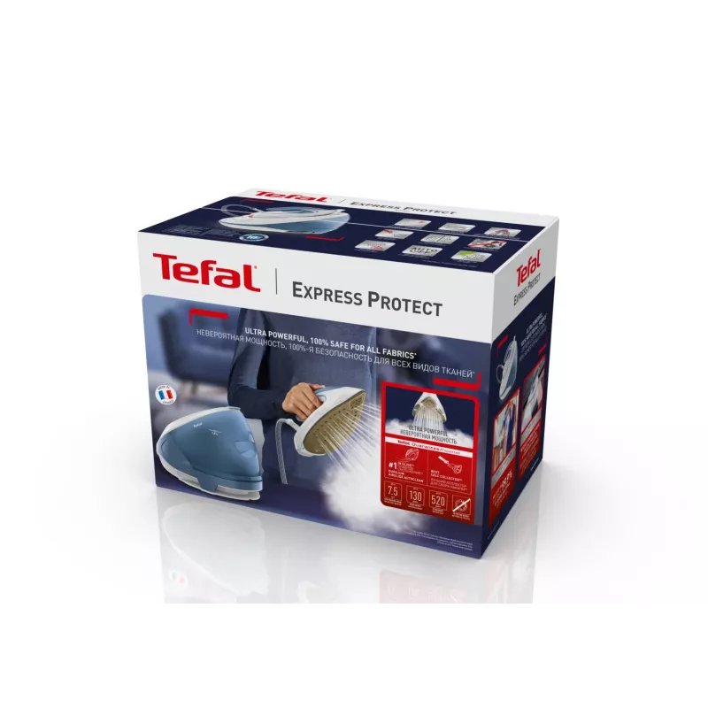 Tefal Express Protect SV9202 2800 W 1,8 l Durilium AirGlide Autoclean-silityspohja valkoinen, sininen