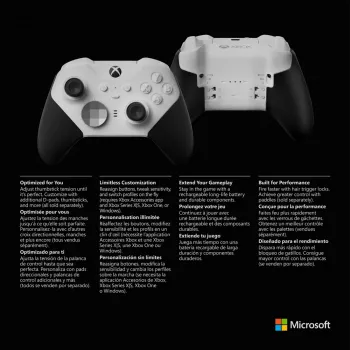 Peliohjain Microsoft Xbox Elite Wireless Series 2 Core musta valkoinen Bluetooth USB