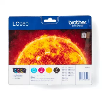 Brother LC980VALBP mustekasetti 4 kpl alkuperäinen musta, syaani, magenta, keltainen