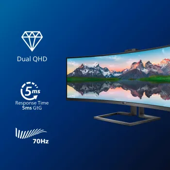 Philips P Line 32:9 SuperWide Curved LCD -näyttö 499P9H/00, 124 cm (48,8