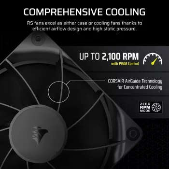 Tuuletin Corsair RS120 12 cm musta 420–2100 kierr./min 0,2–4,15 mmH2O