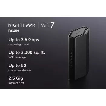 NETGEAR Nighthawk WLAN-reititin 2.5 Gigabit Ethernet dualband (2,4 GHz / 5 GHz) musta