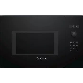 Kalusteisiin asennettava mikroaaltouuni Bosch Serie 6 BFL554MB0 – 900 W, 25 L, kierto- ja kosketusohjaus, musta
