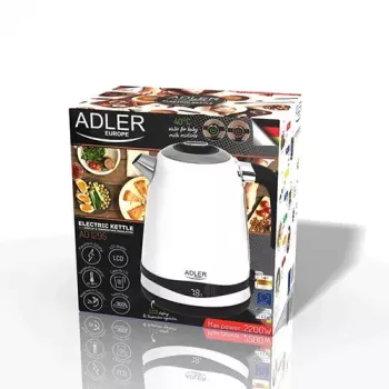 Sähköinen vedenkeitin Adler 1,7 L 2200 W valkoinen