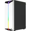 Aerocool Bionic V2 Midi Tower -tietokonekotelo, ATX / micro ATX / Mini-ITX, karkaistu lasi, RGB, valkoinen