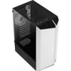 Aerocool Bionic V2 Midi Tower -tietokonekotelo, ATX / micro ATX / Mini-ITX, karkaistu lasi, RGB, valkoinen