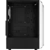 Aerocool Bionic V2 Midi Tower -tietokonekotelo, ATX / micro ATX / Mini-ITX, karkaistu lasi, RGB, valkoinen