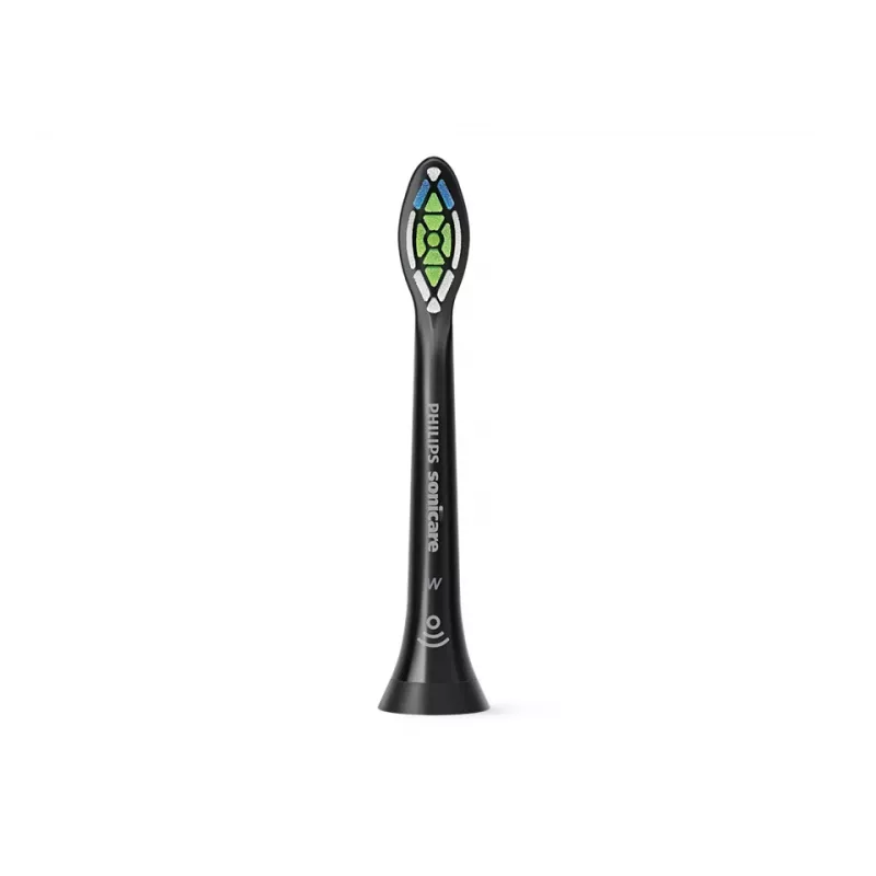 Vaihtoharjat Philips HX6064/88 Optimal White — 4 kpl, musta, keskikovat harjakset, 62 000 liikettä/min
