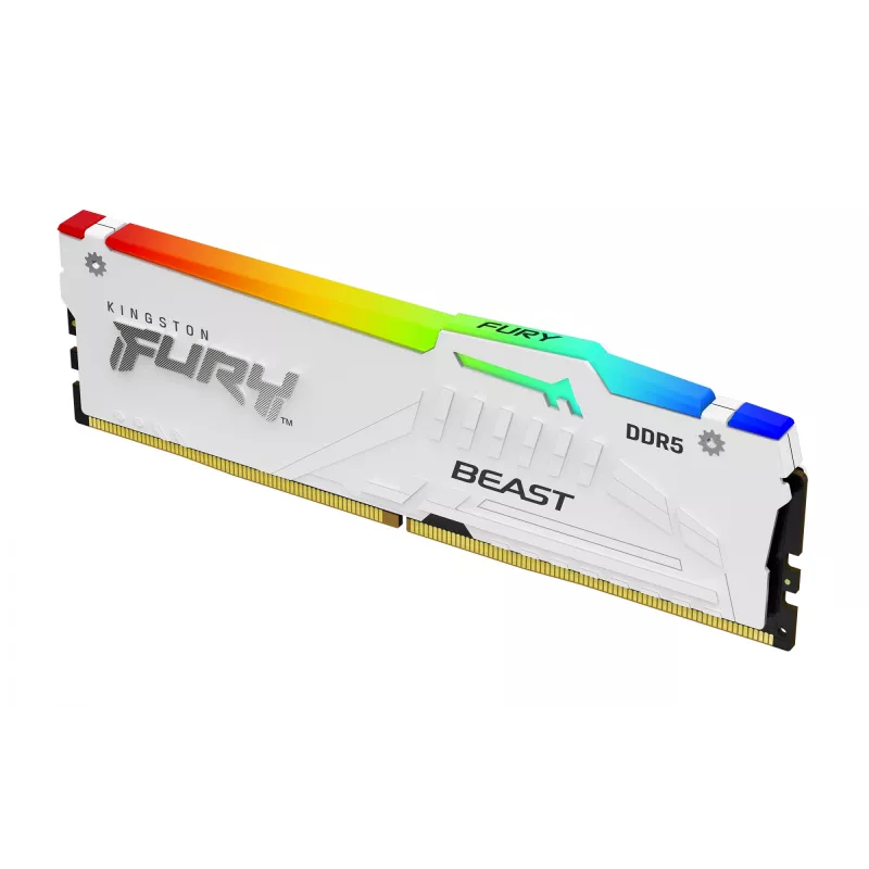 Kingston Technology FURY Beast 32GB 5600MT/s DDR5 CL36 DIMM (2 kpl pakkaus) valkoinen RGB EXPO