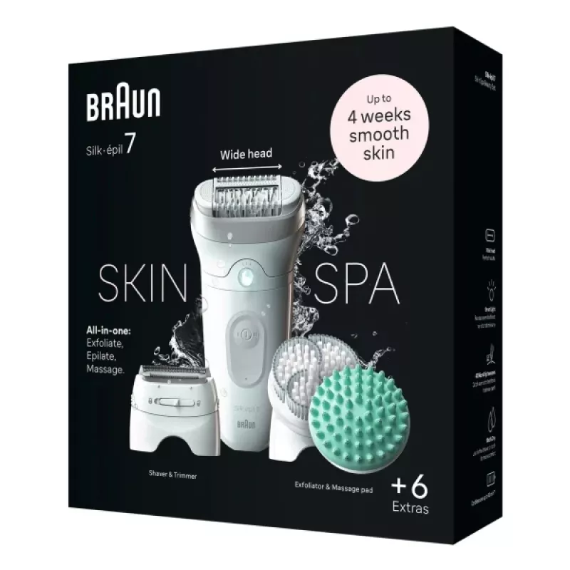 Braun Silk-épil 7 7-081 epilaattori 40 pinsettiä valkoinen