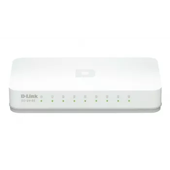 D-Link GO-SW-8E/E verkkokytkin hallitsematon Fast Ethernet (10/100) valkoinen