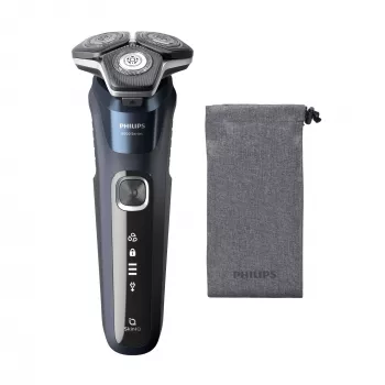 Philips SHAVER Series 5000 S5885/10 miesten parranajokone, rotaatioparranajokone, trimmeri, musta, sininen