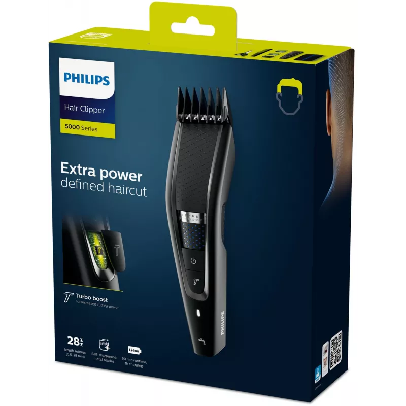 Philips 5000-sarja hiustenleikkuukone HC5632/15, pestävä