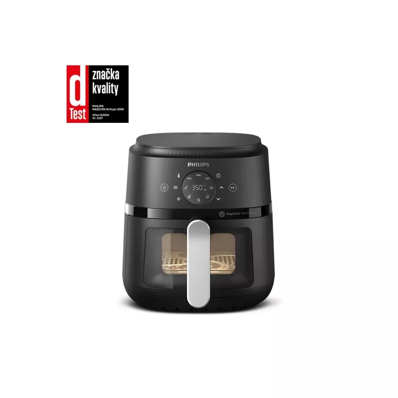 Philips 2000 series NA221/00 rasvakeitin yksittäinen 4,2 L erillinen 1500 W kiertoilmakypsennin musta, hopea