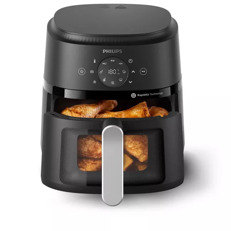 Philips 2000 series NA221/00 rasvakeitin yksittäinen 4,2 L erillinen 1500 W kiertoilmakypsennin musta, hopea