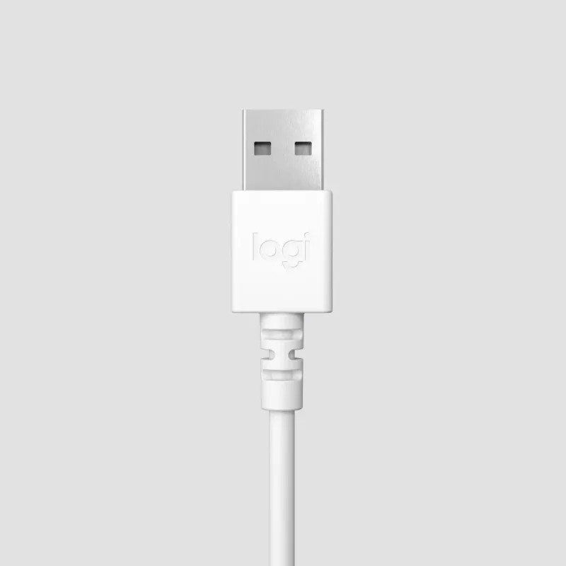 LOGITECH Headset – H390 – USB-A – kermanvalkoinen