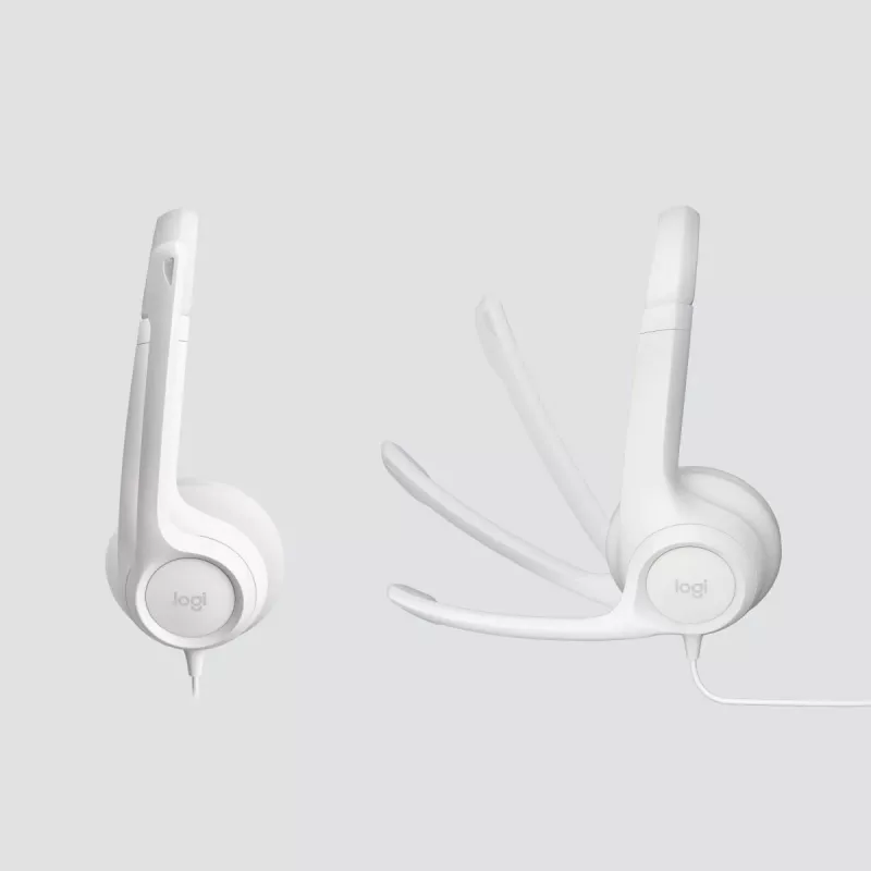 LOGITECH Headset – H390 – USB-A – kermanvalkoinen