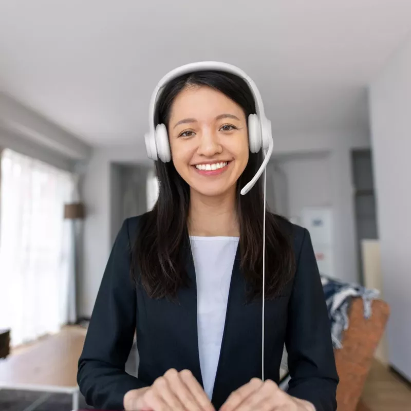 LOGITECH Headset – H390 – USB-A – kermanvalkoinen