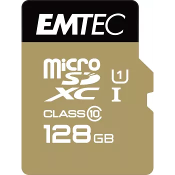 EMTEC Micro SD -kortti SDXC luokka 10 Gold + 128GB