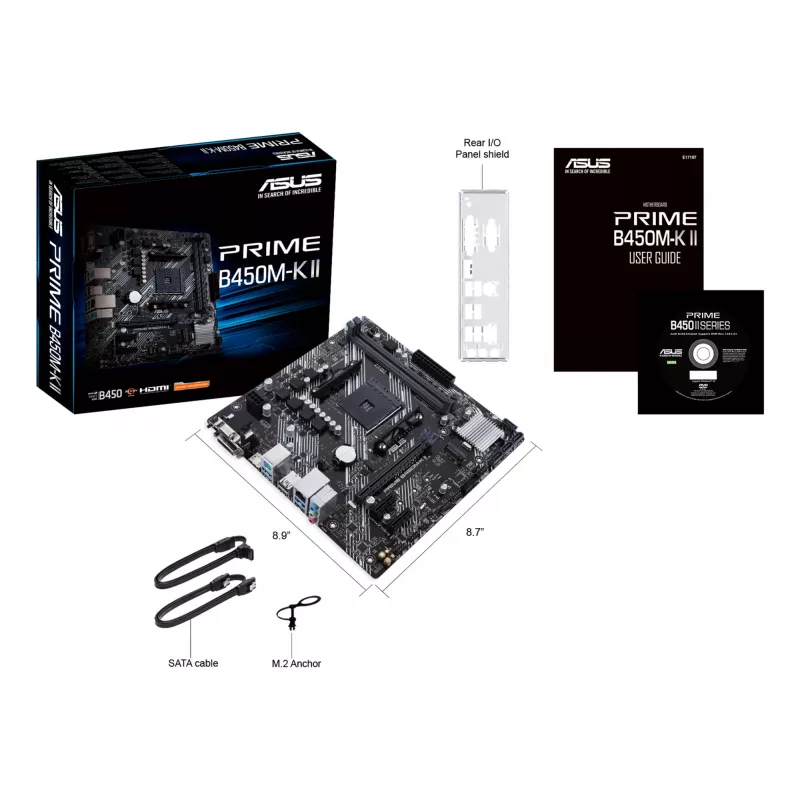 ASUS Prime B450M-K II AMD B450 kanta AM4 micro ATX