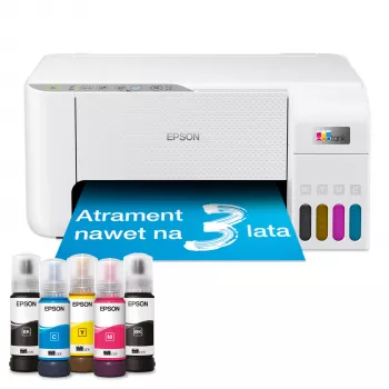 Monitoimitulostin Epson EcoTank L3276 — mustesuihku väri, 5760x1440 DPI, Wi‑Fi, A4, 33 ppm, valkoinen