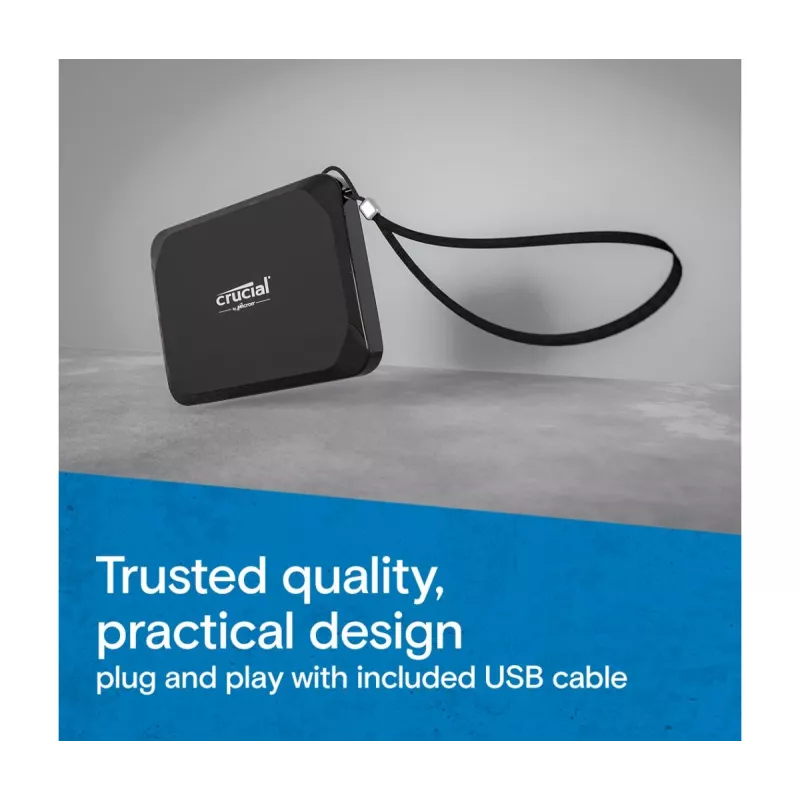 MICRON / CRUCIAL kannettava SSD - Crucial X9 - 4TB - USB-C 3.2 Gen 2