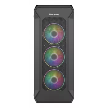 GENESIS Irid 505 ARGB Midi Tower musta, läpinäkyvä