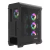 GENESIS Irid 505 ARGB Midi Tower musta, läpinäkyvä