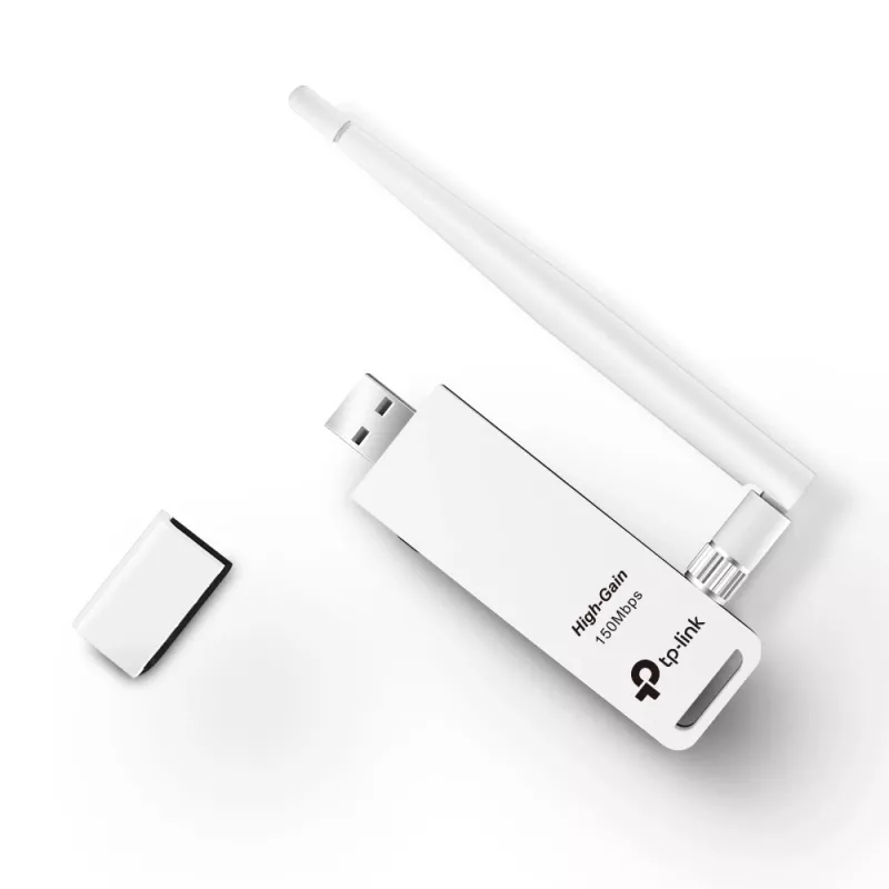 TP-Link TL-WN722N verkkosovitin, WLAN 150 Mbit/s, USB, Wi-Fi 4, 2,4 GHz