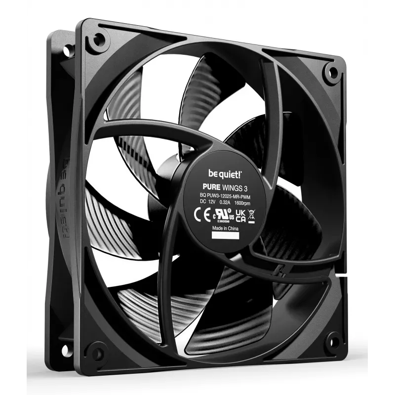 be quiet Pure Wings 3 120mm PWM tietokonekotelon tuuletin 12 cm musta 1 kpl