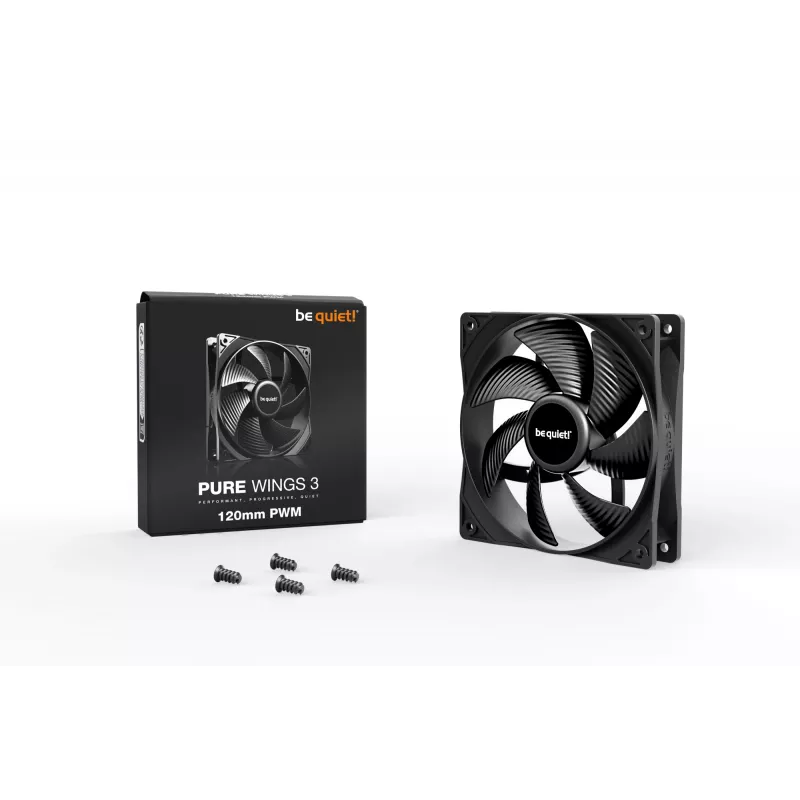be quiet Pure Wings 3 120mm PWM tietokonekotelon tuuletin 12 cm musta 1 kpl