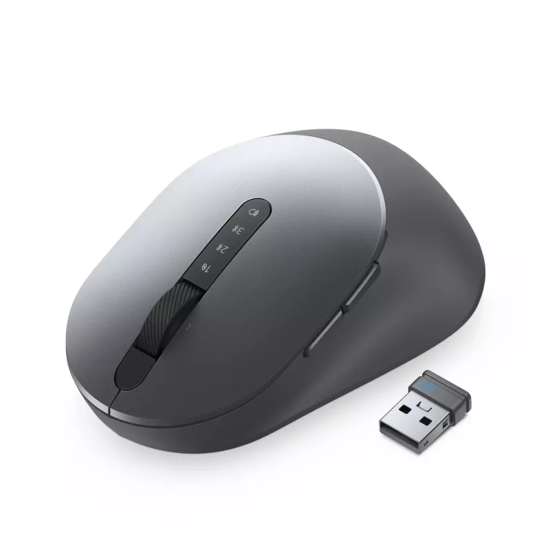 DELL Pro Plus hiiri - MS5320W, oikeakätinen, optinen, RF langaton + Bluetooth, 1600 DPI, harmaa, titaani