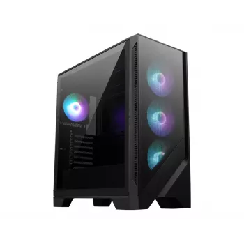 MSI MAG FORGE 321R AIRFLOW tietokonekotelo Midi Tower musta, läpinäkyvä