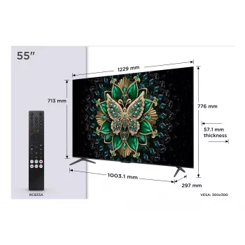 TCL C6K 55C6K TV 139,7 cm (55 tuuman) 4K Ultra HD Smart TV Wi-Fi metallinen