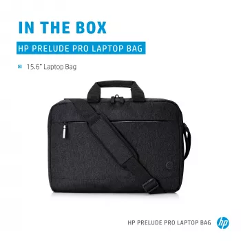 Messenger-laukku HP Prelude Pro 15,6 tuuman kannettavatietokonelaukku, kangas, harmaa, sopii jopa 39,6 cm, paino 380 g