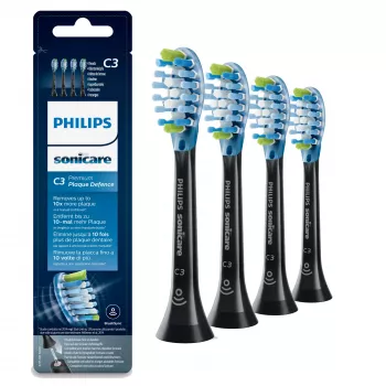 Philips C3 Premium Plaque Defence HX9044/33 4x musta ääniharjaspäät