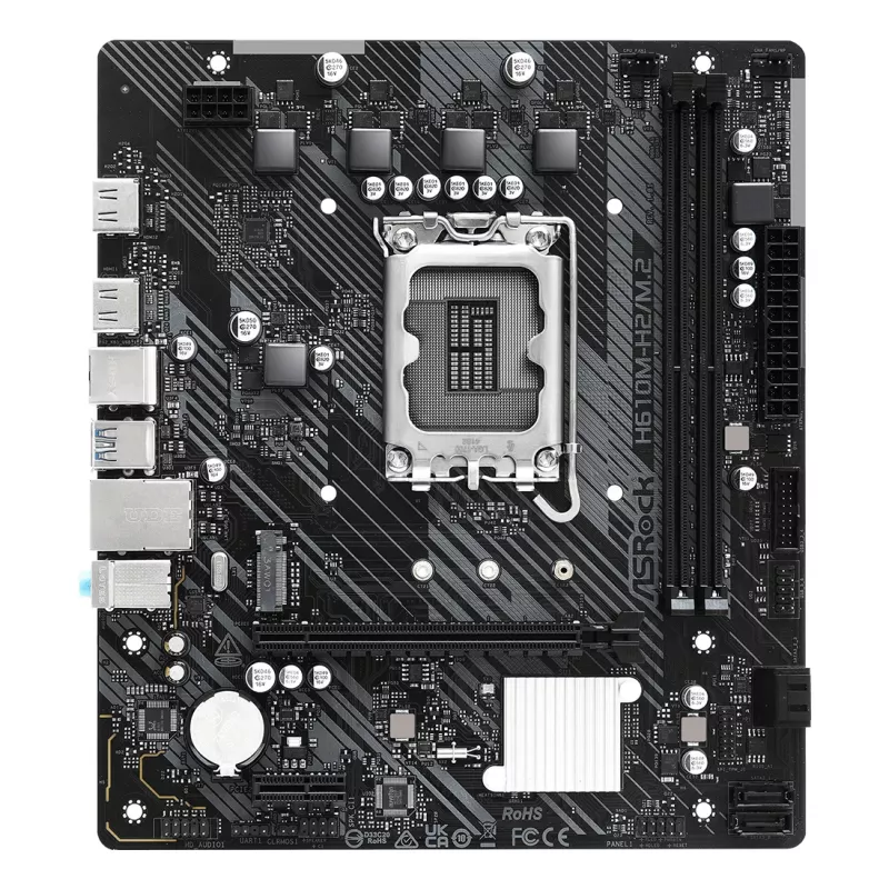 ASRock H610M-H2/M.2 emolevy, LGA1700, Intel H610, 2x DDR4, 2x HDMI, micro ATX