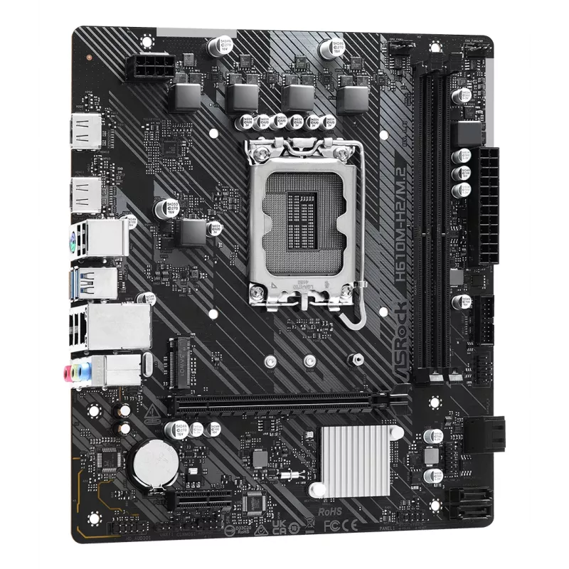 ASRock H610M-H2/M.2 emolevy, LGA1700, Intel H610, 2x DDR4, 2x HDMI, micro ATX