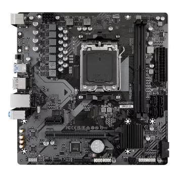 GIGABYTE A620M H emolevy - tukee AMD Ryzen 8000 -suorittimia, 5+2+2 vaiheinen digitaalinen VRM, jopa 7200MHz DDR5 (OC), 1xPCIe 4.0 M.2, GbE LAN, USB 3.2 Gen 1