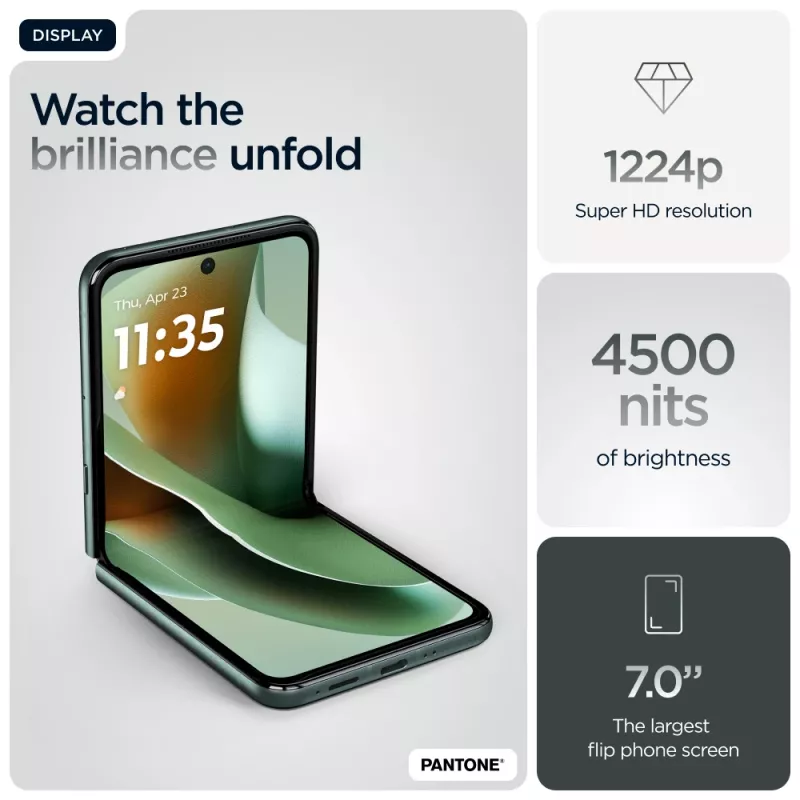 Motorola razr 60 ultra 17,7 cm (6,96 inch) Dual SIM Android 15 5G USB Type-C 16 GB 512 GB 4700 mAh vihreä